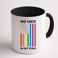 LGBT Pride Flag No Hate In My State Mug