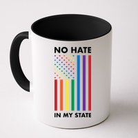 LGBT Pride Flag No Hate In My State Mug
