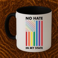 LGBT Pride Flag No Hate In My State Mug