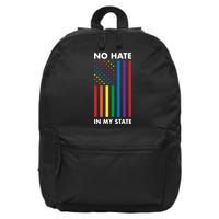 LGBT Pride Flag No Hate In My State 16 in Basic Backpack