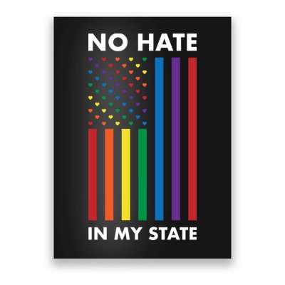 LGBT Pride Flag No Hate In My State Poster