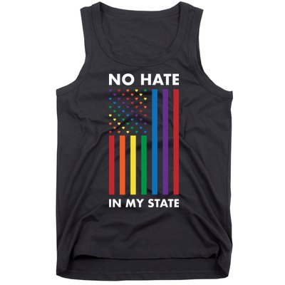 LGBT Pride Flag No Hate In My State Tank Top