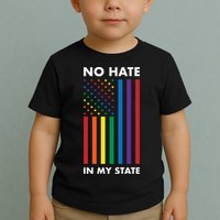 LGBT Pride Flag No Hate In My State Toddler T-Shirt
