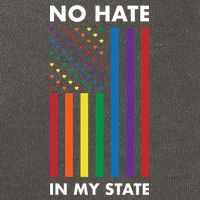 LGBT Pride Flag No Hate In My State Cotton Canvas Backpack