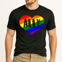LGBT Pride Love Ally Heart Cooling Performance Crew T-Shirt
