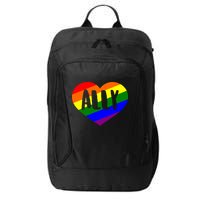 LGBT Pride Love Ally Heart City Backpack