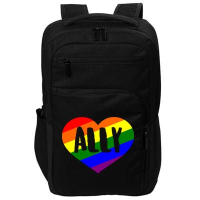 LGBT Pride Love Ally Heart Impact Tech Backpack
