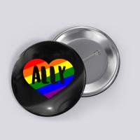 LGBT Pride Love Ally Heart Button