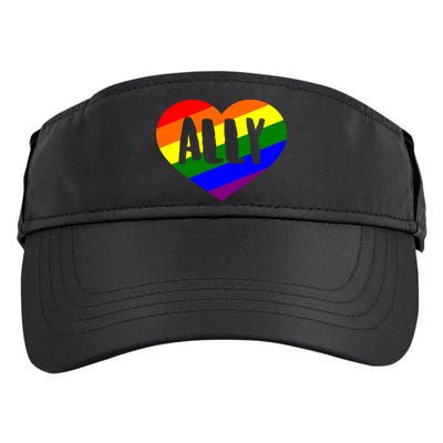 LGBT Pride Love Ally Heart Adult Drive Performance Visor