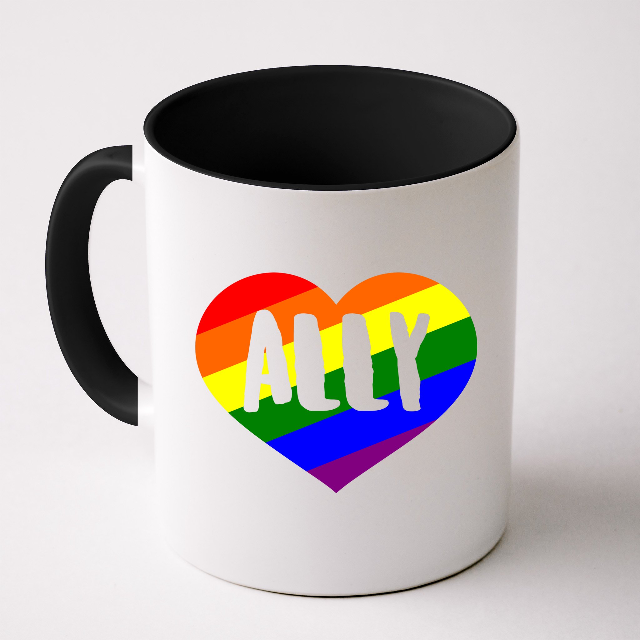 LGBT Pride Love Ally Heart Mug
