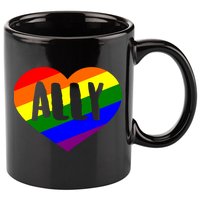 LGBT Pride Love Ally Heart 11oz C Handle Ceramic Mug