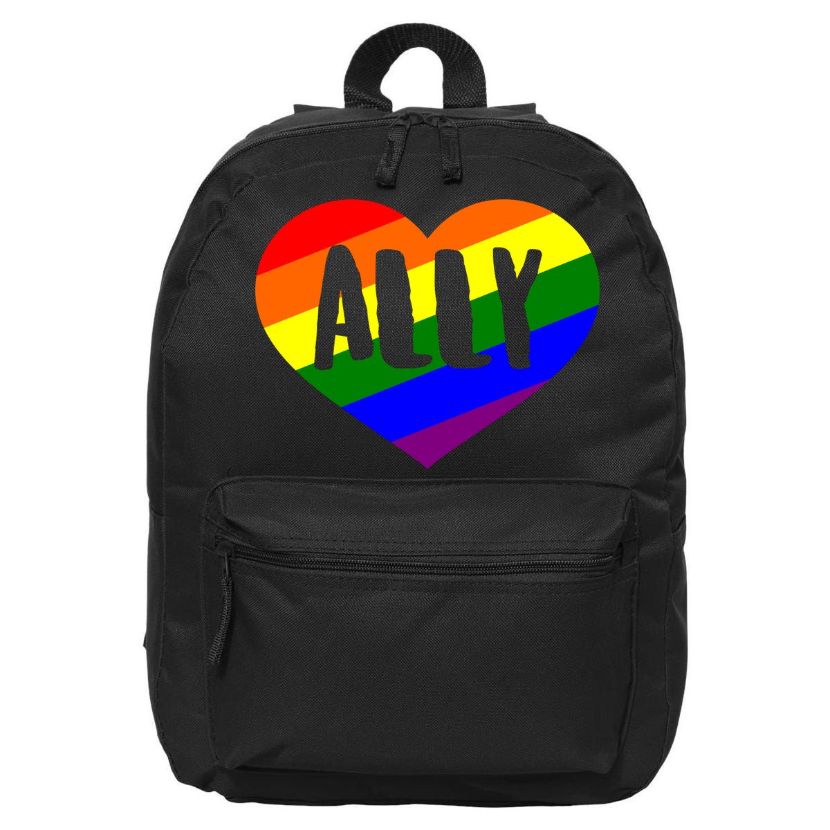 LGBT Pride Love Ally Heart 16 in Basic Backpack