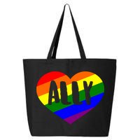LGBT Pride Love Ally Heart 25L Jumbo Tote