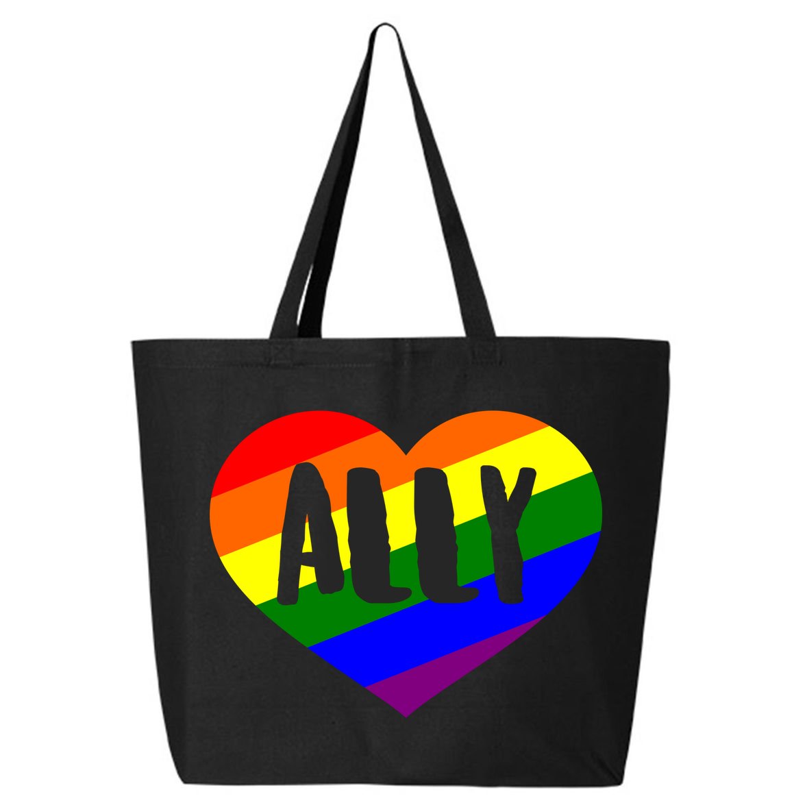 LGBT Pride Love Ally Heart 25L Jumbo Tote