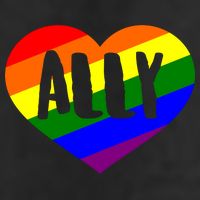 LGBT Pride Love Ally Heart 25L Jumbo Tote