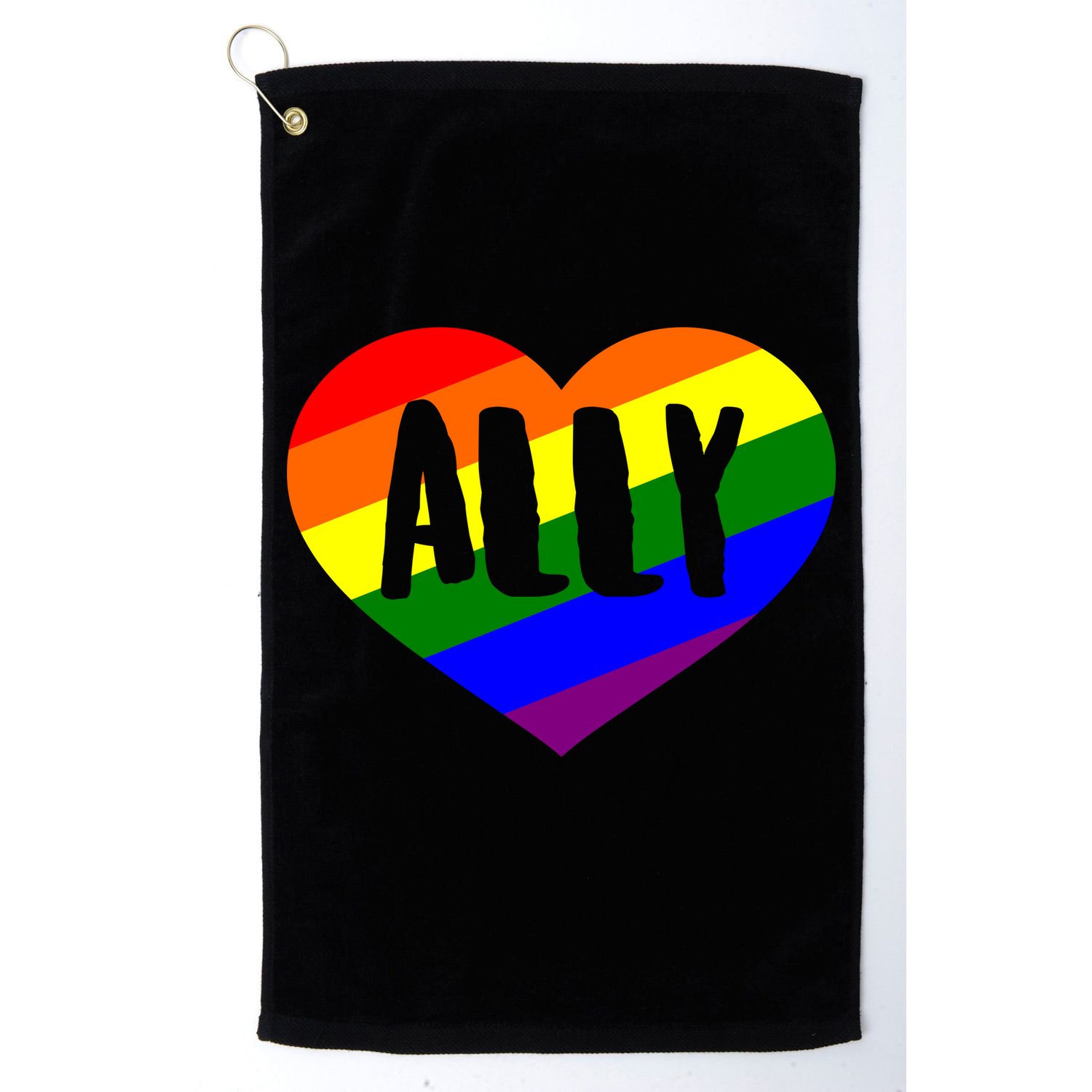 LGBT Pride Love Ally Heart Golf Towel
