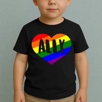 LGBT Pride Love Ally Heart Toddler T-Shirt
