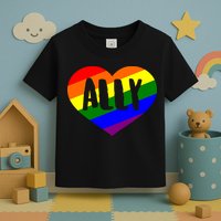 LGBT Pride Love Ally Heart Toddler T-Shirt