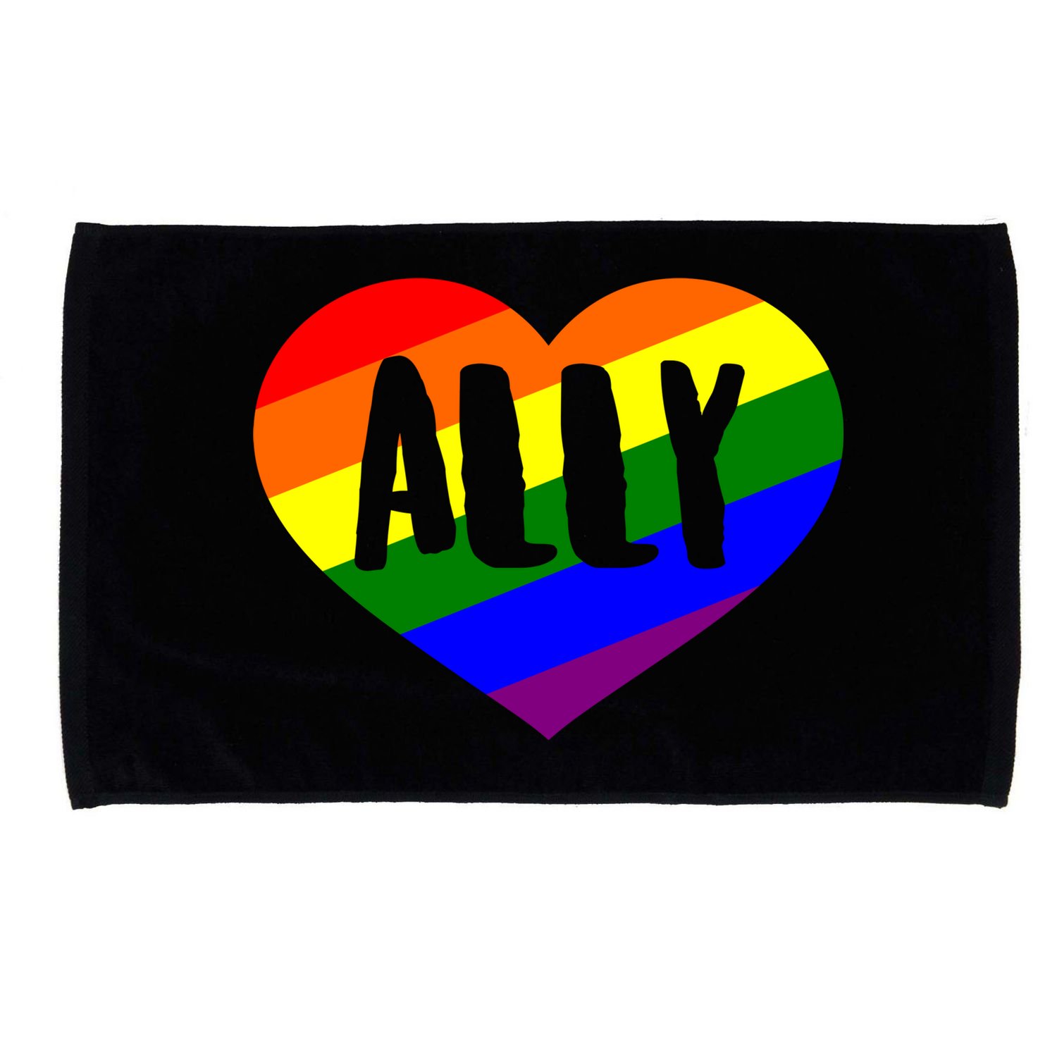 LGBT Pride Love Ally Heart Microfiber Hand Towel