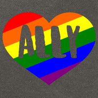 LGBT Pride Love Ally Heart Cotton Canvas Backpack