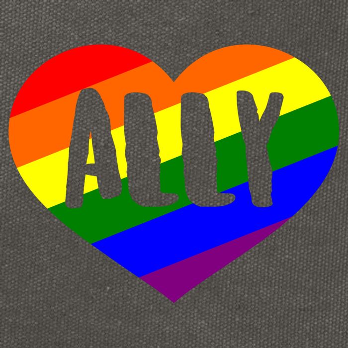 LGBT Pride Love Ally Heart Cotton Canvas Backpack