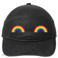 LGBT Rainbow Boobs Gay Pride 7-Panel Snapback Hat