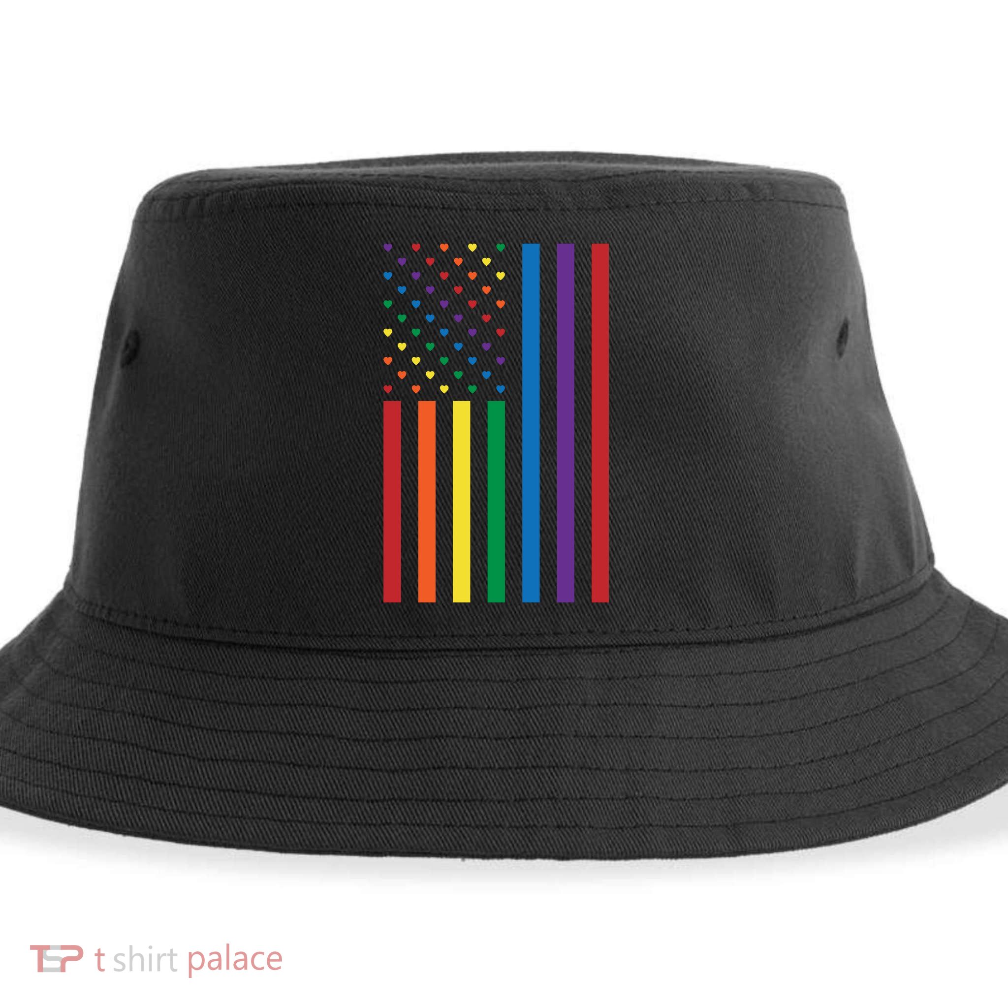 LGBT Rainbow Pride Flag Sustainable Bucket Hat