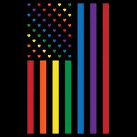LGBT Rainbow Pride Flag Women's V-Neck T-Shirt
