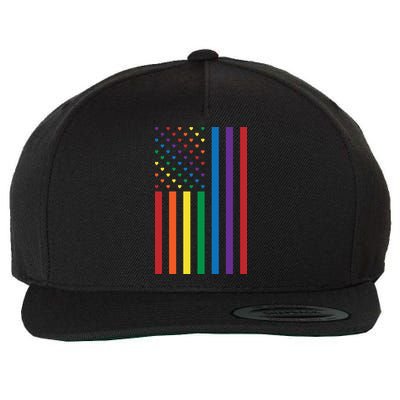 LGBT Rainbow Pride Flag Wool Snapback Cap