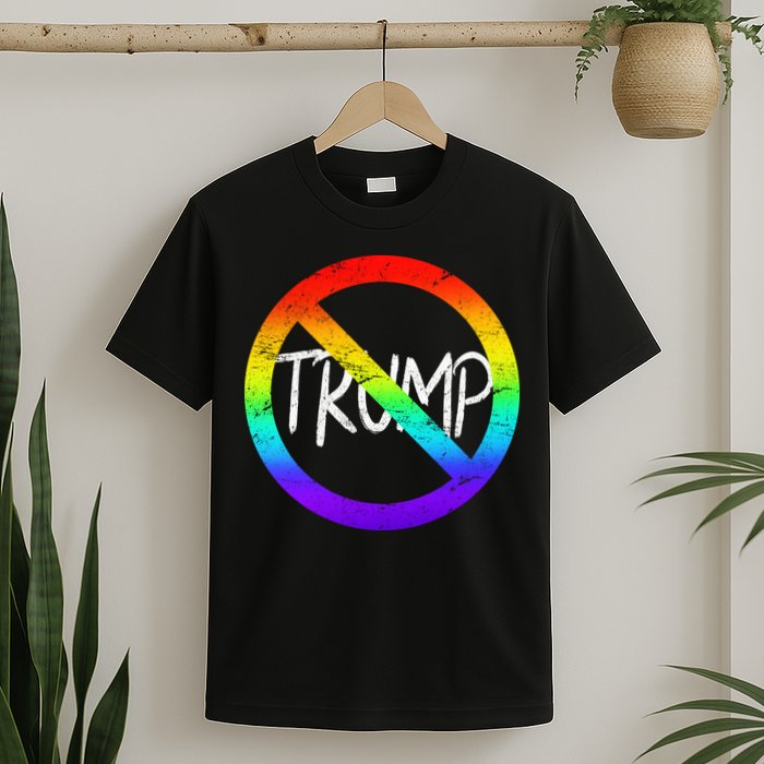 LGBT Stop Trump Rainbow Gay Pride T-Shirt