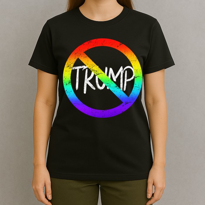 LGBT Stop Trump Rainbow Gay Pride T-Shirt
