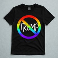LGBT Stop Trump Rainbow Gay Pride T-Shirt