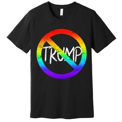 LGBT Stop Trump Rainbow Gay Pride Premium T-Shirt