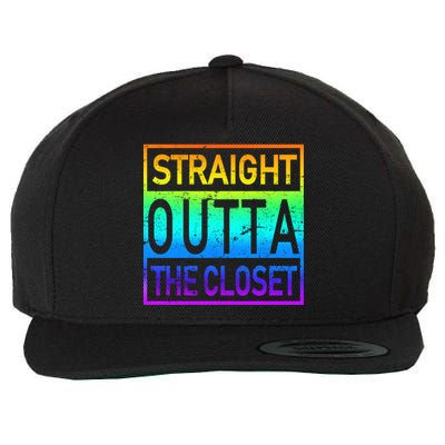 LGBT Straight Outta The Closet Pride Wool Snapback Cap