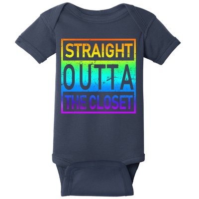 LGBT Straight Outta The Closet Pride Baby Bodysuit