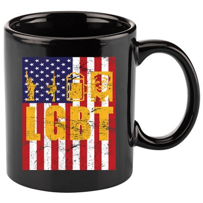 LGBT USA American trump Flag 11oz C Handle Ceramic Mug