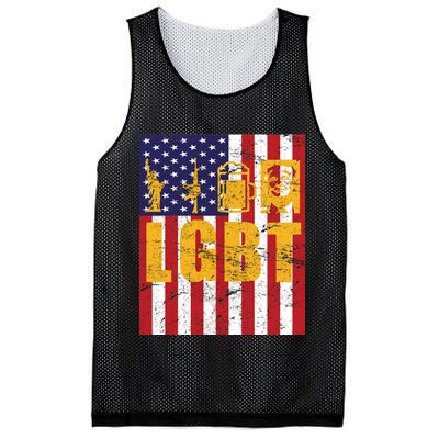 LGBT USA American trump Flag Mesh Reversible Basketball Jersey Tank