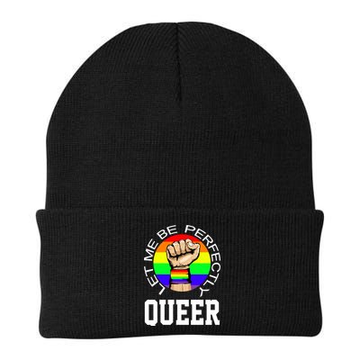 LGBTQ Let Me Be Perfectly Queer Gay Pride Knit Cap Winter Beanie