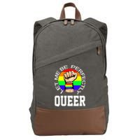 LGBTQ Let Me Be Perfectly Queer Gay Pride Cotton Canvas Backpack