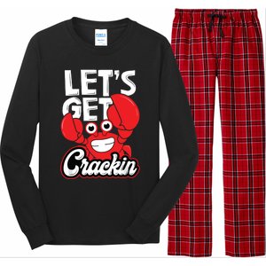 LetS Get Crackin Crab Eater Seafood Lover Crab Boil Long Sleeve Pajama Set