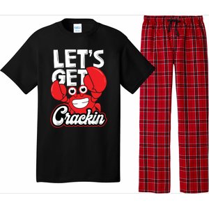 LetS Get Crackin Crab Eater Seafood Lover Crab Boil Pajama Set