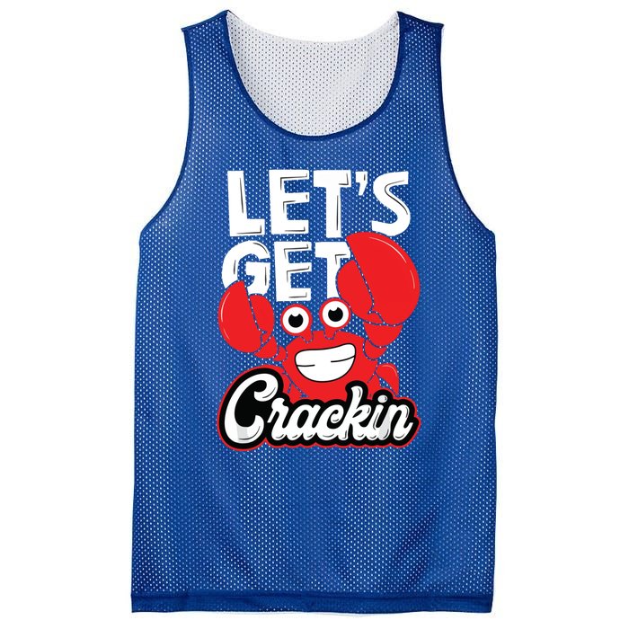 LetS Get Crackin Crab Eater Seafood Lover Crab Boil Mesh Reversible Basketball Jersey Tank