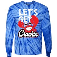 LetS Get Crackin Crab Eater Seafood Lover Crab Boil Tie-Dye Long Sleeve Shirt