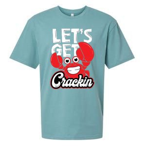 LetS Get Crackin Crab Eater Seafood Lover Crab Boil Sueded Cloud Jersey T-Shirt