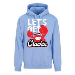 LetS Get Crackin Crab Eater Seafood Lover Crab Boil Unisex Surf Hoodie