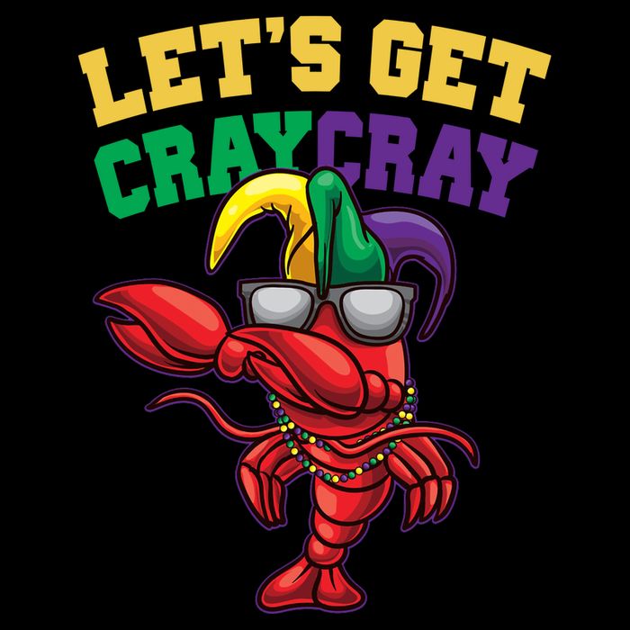 Lets Get Cray Cray Dabbing Crawfish Mardi Gras Bag