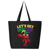 Lets Get Cray Cray Dabbing Crawfish Mardi Gras 25L Jumbo Tote