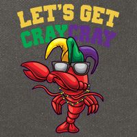 Lets Get Cray Cray Dabbing Crawfish Mardi Gras Cotton Canvas Backpack