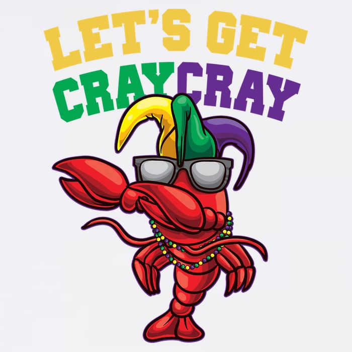 Lets Get Cray Cray Dabbing Crawfish Mardi Gras Button