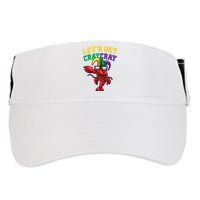 Lets Get Cray Cray Dabbing Crawfish Mardi Gras Adult Drive Performance Visor